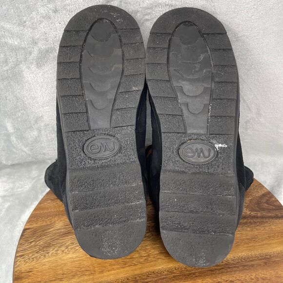 EMU Boots Mens 12 Black Suede Australian Sheepskin Lined Wallabee Style Juc Lo - Picture 14 of 16